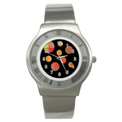 Orange abstraction Stainless Steel Watch