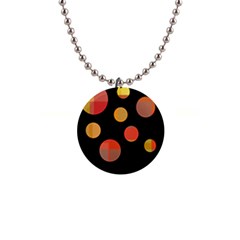 Orange Abstraction Button Necklaces by Valentinaart