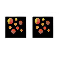 Orange abstraction Cufflinks (Square)