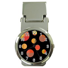 Orange abstraction Money Clip Watches