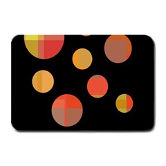 Orange Abstraction Plate Mats