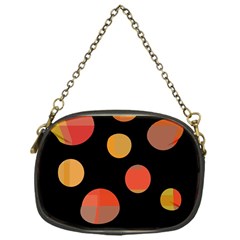 Orange abstraction Chain Purses (One Side) 