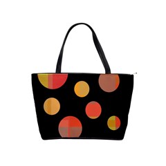 Orange Abstraction Shoulder Handbags by Valentinaart