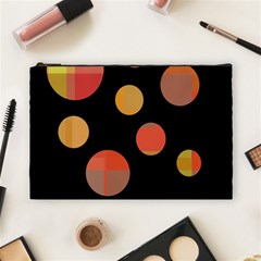 Orange Abstraction Cosmetic Bag (large) 