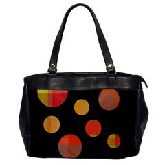 Orange abstraction Office Handbags