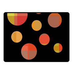 Orange Abstraction Fleece Blanket (small)