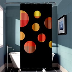 Orange Abstraction Shower Curtain 36  X 72  (stall) 