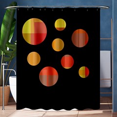 Orange Abstraction Shower Curtain 60  X 72  (medium)  by Valentinaart