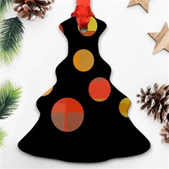 Orange Abstraction Ornament (christmas Tree) by Valentinaart