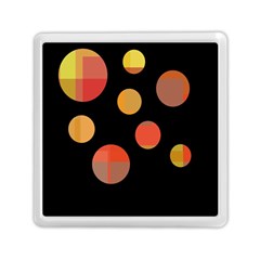 Orange Abstraction Memory Card Reader (square) 