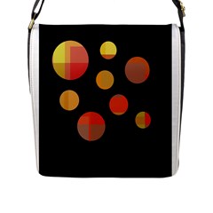 Orange abstraction Flap Messenger Bag (L) 