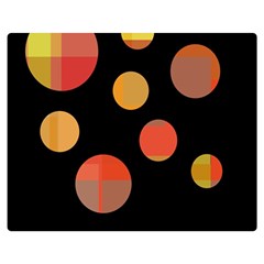 Orange Abstraction Double Sided Flano Blanket (medium) 