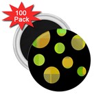 Green abstract circles 2.25  Magnets (100 pack)  Front