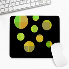 Green Abstract Circles Large Mousepads by Valentinaart