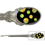 Green abstract circles Letter Openers Front