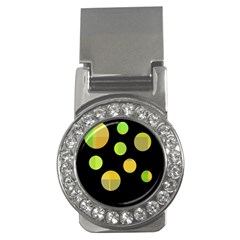 Green Abstract Circles Money Clips (cz)  by Valentinaart