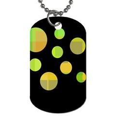 Green Abstract Circles Dog Tag (one Side)