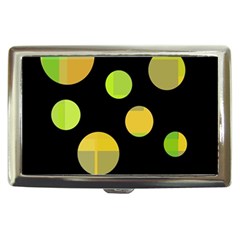 Green Abstract Circles Cigarette Money Cases