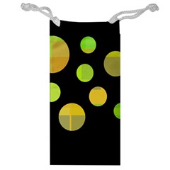 Green Abstract Circles Jewelry Bags