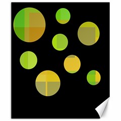 Green Abstract Circles Canvas 20  X 24  