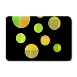 Green abstract circles Small Doormat  24 x16  Door Mat