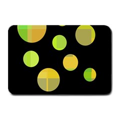 Green Abstract Circles Plate Mats