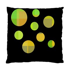 Green Abstract Circles Standard Cushion Case (one Side) by Valentinaart