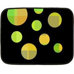 Green Abstract Circles Fleece Blanket (mini)