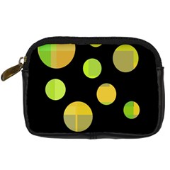 Green Abstract Circles Digital Camera Cases