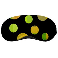 Green Abstract Circles Sleeping Masks by Valentinaart