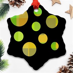 Green Abstract Circles Ornament (snowflake) 