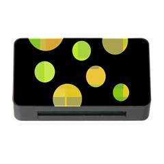 Green Abstract Circles Memory Card Reader With Cf