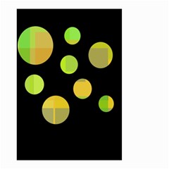 Green Abstract Circles Small Garden Flag (two Sides)