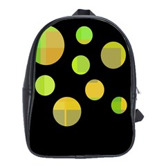 Green Abstract Circles School Bags (xl) 