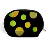 Green abstract circles Accessory Pouches (Medium)  Front