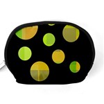 Green abstract circles Accessory Pouches (Medium)  Back