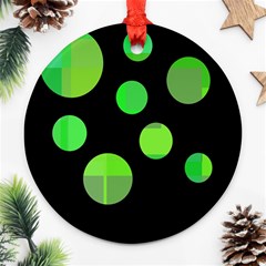 Green Circles Ornament (round) 