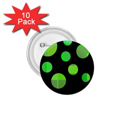 Green Circles 1 75  Buttons (10 Pack)