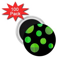 Green Circles 1 75  Magnets (100 Pack) 