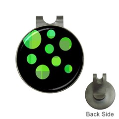 Green Circles Hat Clips With Golf Markers