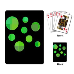 Green Circles Playing Card