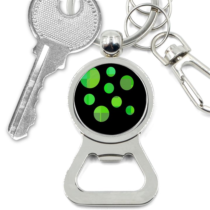 Green circles Bottle Opener Key Chains