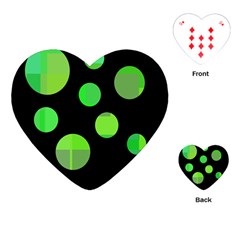 Green Circles Playing Cards (heart) 