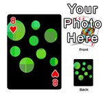 Green circles Playing Cards 54 Designs  Front - Heart8