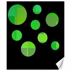 Green Circles Canvas 8  X 10 