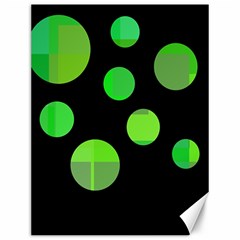 Green Circles Canvas 12  X 16  