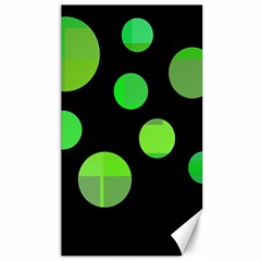 Green Circles Canvas 40  X 72  