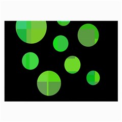 Green Circles Large Glasses Cloth (2-side)