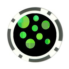 Green Circles Poker Chip Card Guards