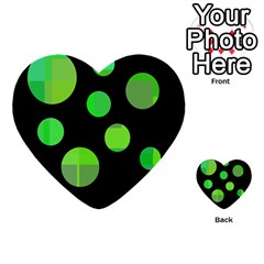 Green Circles Multi-purpose Cards (heart) 